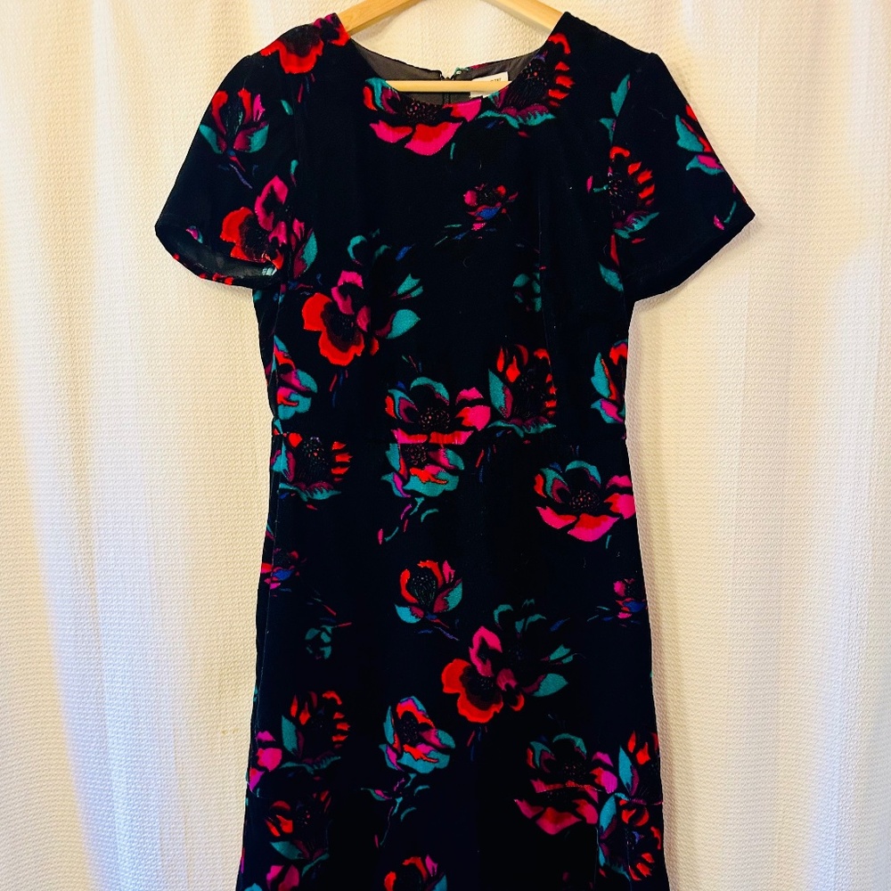J. Crew Velvet Flutter Dress Size 4